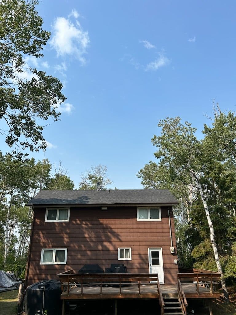 Lakefront Cabin Onyx Black Roof Upgrade