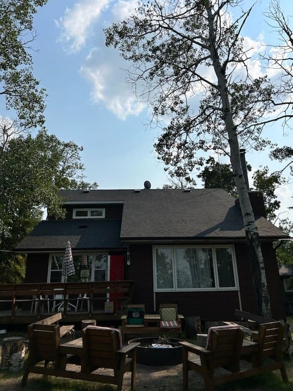 Lakefront Cabin Onyx Black Roof Upgrade