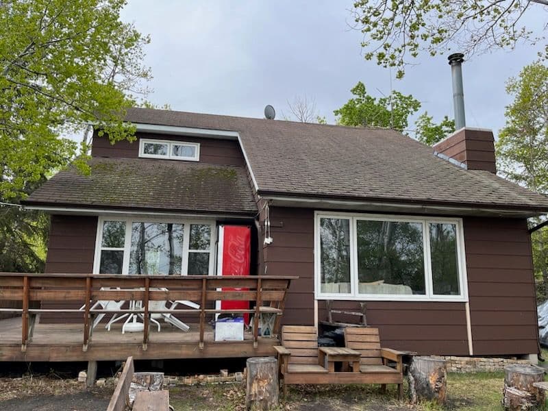 Lakefront Cabin Onyx Black Roof Upgrade